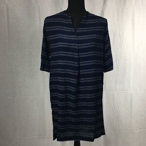 Ellos navy blue size 10 v neck tunic easy care